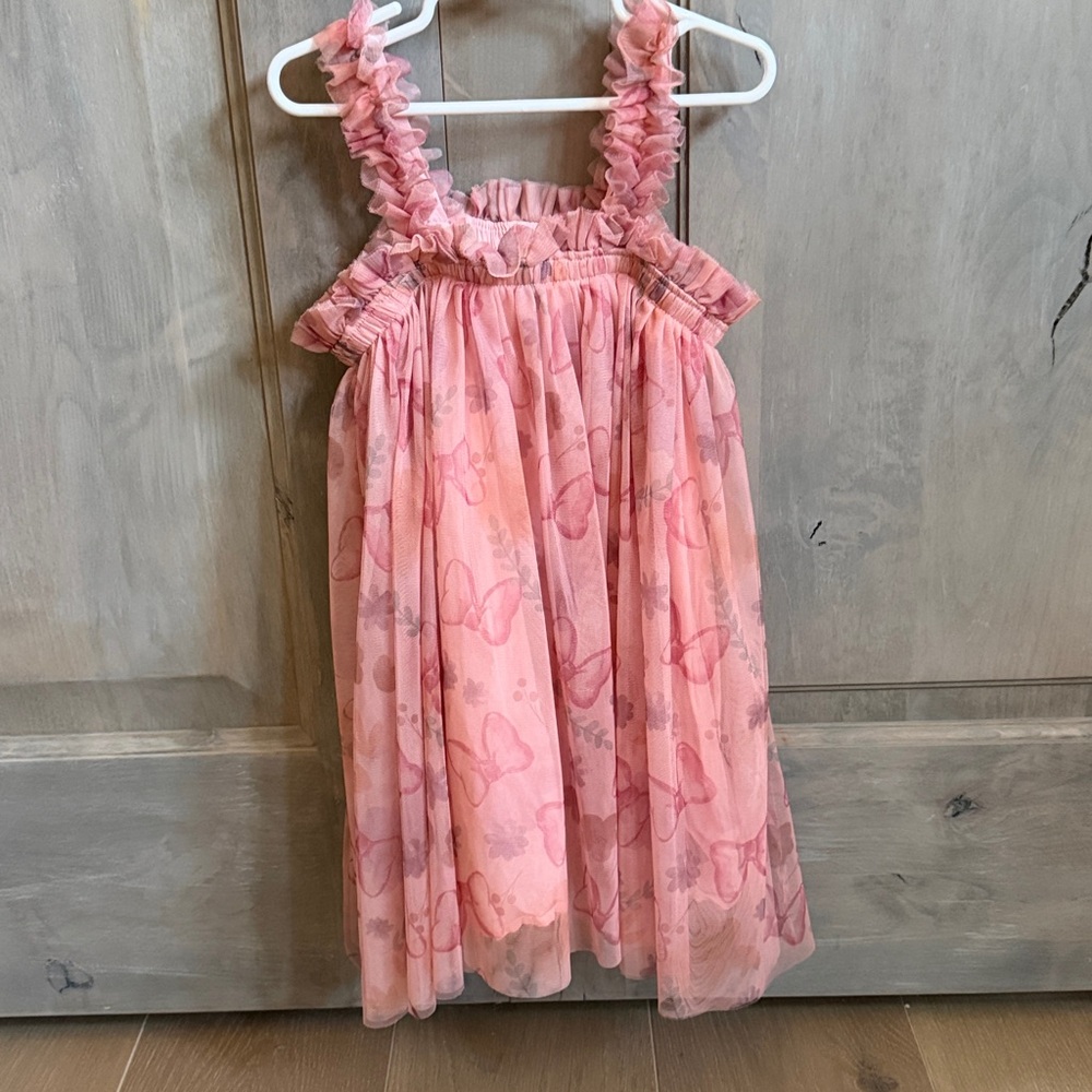 Disney Pink Minnie Mouse Bow Tulle Spring Summer Easter Dress
